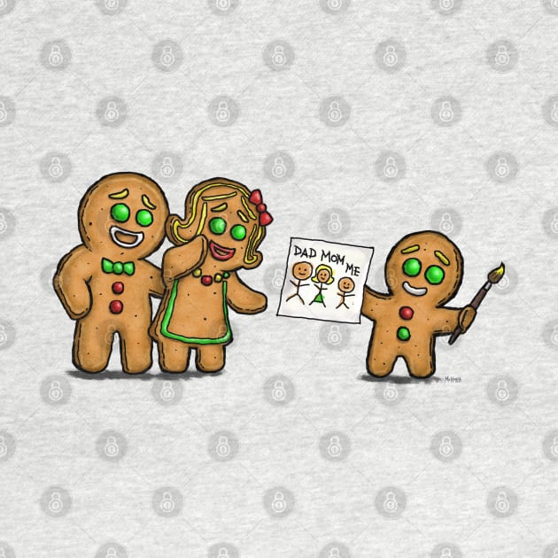 Gingerbread Family by mcillustrator
